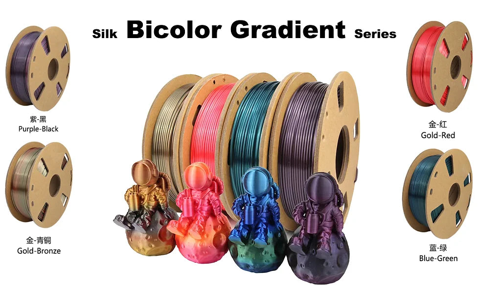 Gsun Bi-Colour Gradient Silk PLA Filament