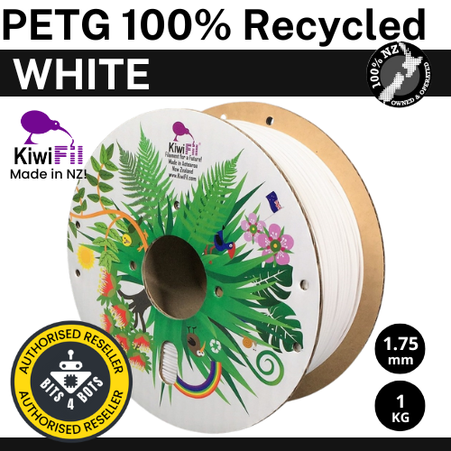 KiwiFil 100% Recycled PETG White 1.75mm 1kg