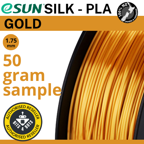 50 gram sample - eSun Silk-PLA Gold 1.75mm Filament