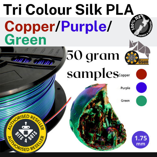 Sample - Gsun Tri-Colour Silk PLA Filament