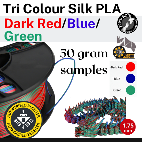 Sample - Gsun Tri-Colour Silk PLA Filament