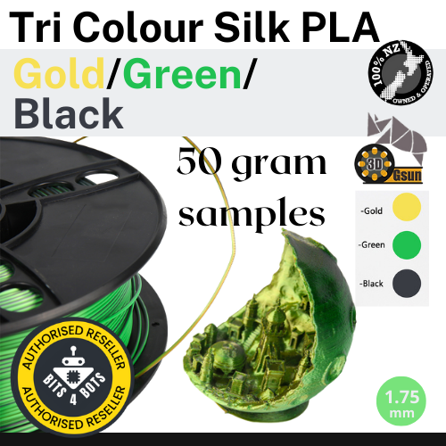 Sample - Gsun Tri-Colour Silk PLA Filament