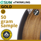 50 gram sample - eSun eTwinkling Gold 1.75mm Filament