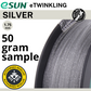 50 gram sample - eSun eTwinkling Silver 1.75mm Filament