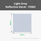 Bambu lab Light Gray Reflective Decal Sheet (5pcs) for Blade Cutting