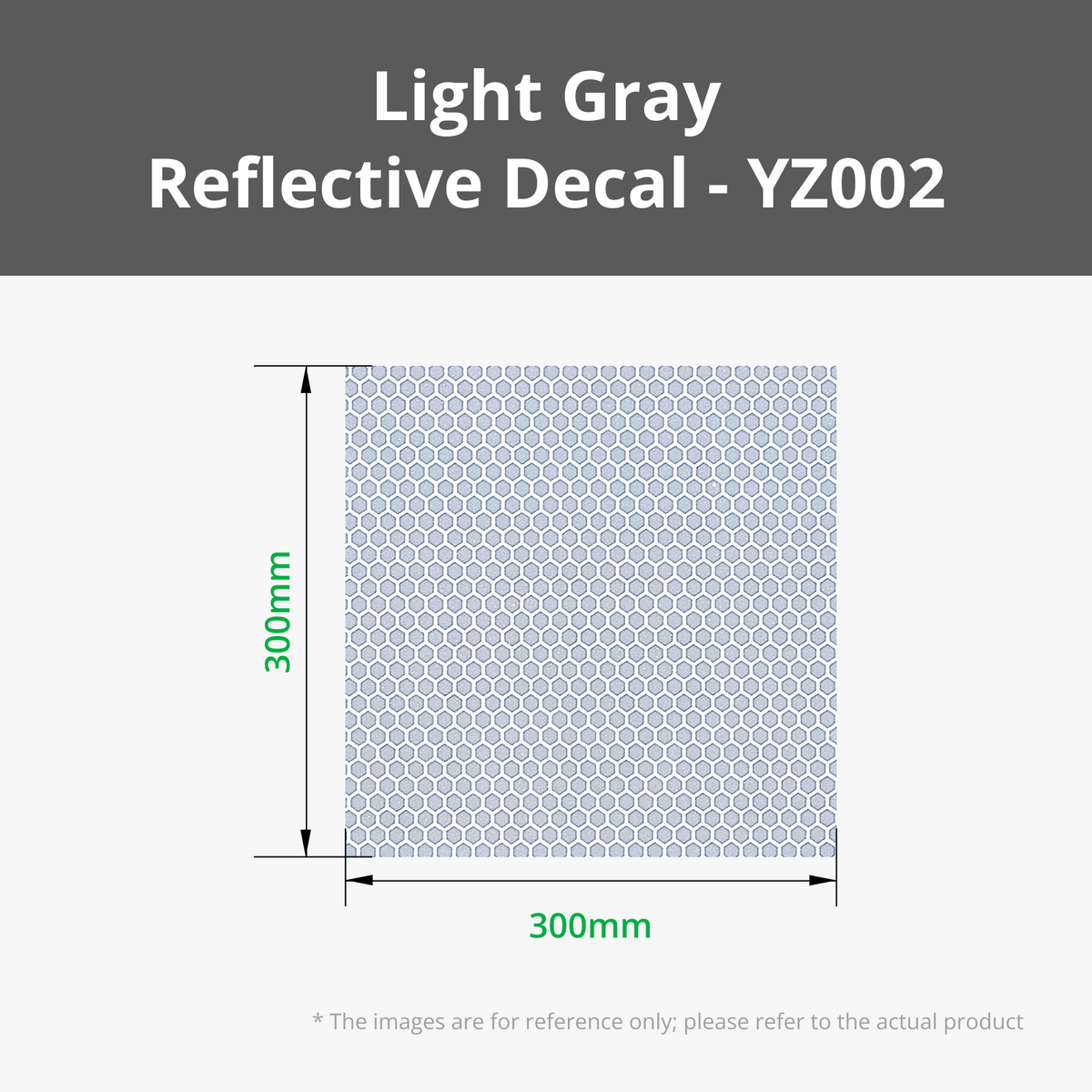 Bambu lab Light Gray Reflective Decal Sheet (5pcs) for Blade Cutting