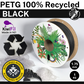 KiwiFil 100% Recycled PETG Black 1.75mm 1kg 