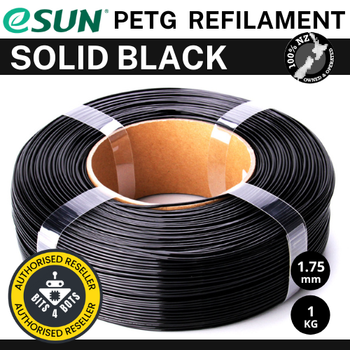 eSun PETG Solid Black 1.75mm Refilament 1kg