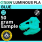 50 gram sample - eSun PLA Luminous Blue 1.75mm Filament