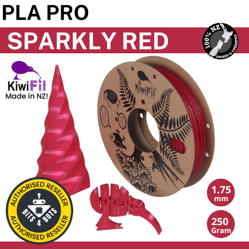 KiwiFil PLA Pro Sparkly Red 1.75mm 250g