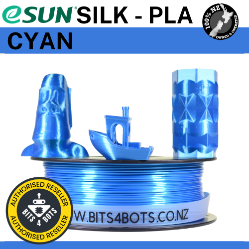 eSun Silk-PLA Cyan 1.75mm Filament 1kg