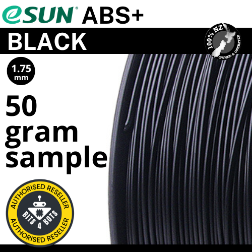 50 gram sample - eSun ABS+ Black 1.75mm Filament