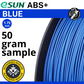 50 gram sample - eSun ABS+ Blue 1.75mm Filament