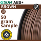 50 gram sample - eSun ABS+ Brown 1.75mm Filament