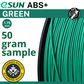 50 gram sample - eSun ABS+ Green 1.75mm Filament