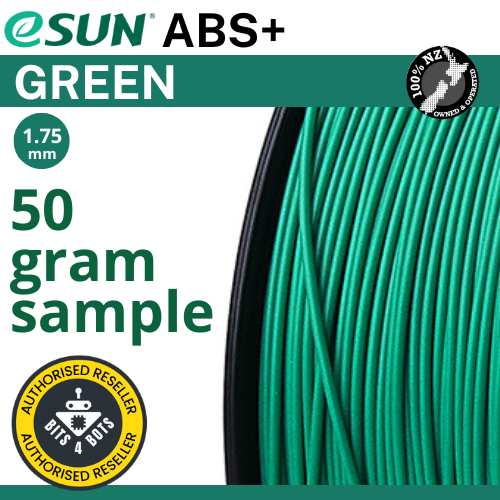 50 gram sample - eSun ABS+ Green 1.75mm Filament