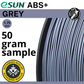 50 gram sample - eSun ABS+ Grey 1.75mm Filament
