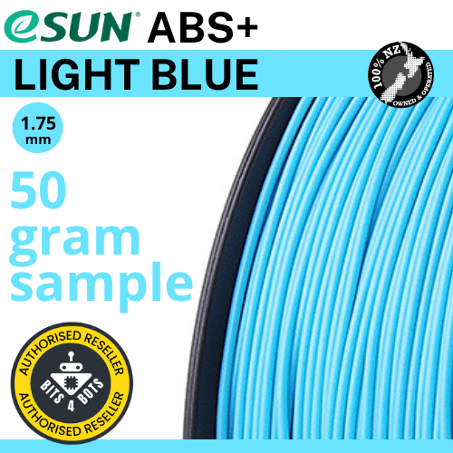 50 gram sample - eSun ABS+ Light Blue 1.75mm Filament