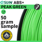 50 gram sample - eSun ABS+ Peak Green 1.75mm Filament
