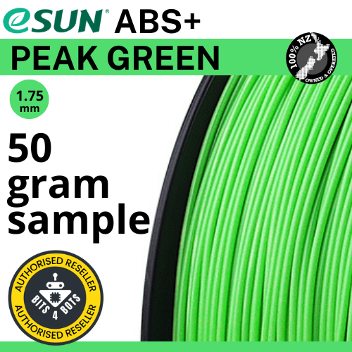 50 gram sample - eSun ABS+ Peak Green 1.75mm Filament