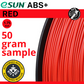 50 gram sample - eSun ABS+ Red 1.75mm Filament