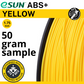 50 gram sample - eSun ABS+ Yellow 1.75mm Filament