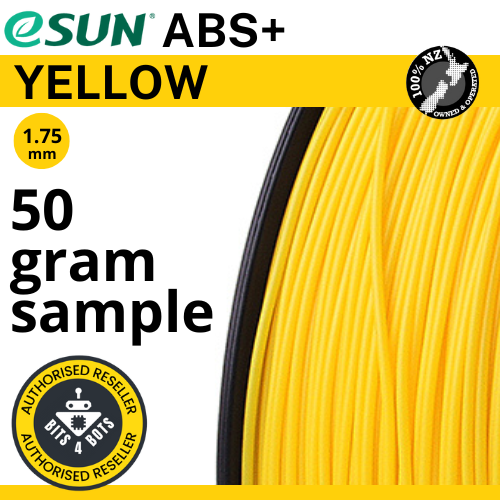 50 gram sample - eSun ABS+ Yellow 1.75mm Filament