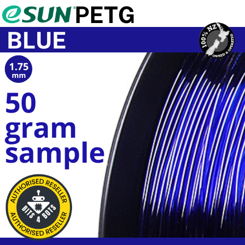 50 gram sample - eSun PETG Blue 1.75mm Filament