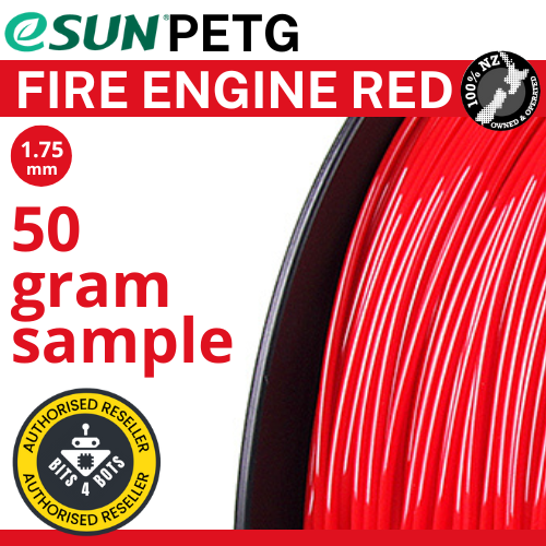 50 gram sample - eSun PETG Fire Engine Red 1.75mm Filament