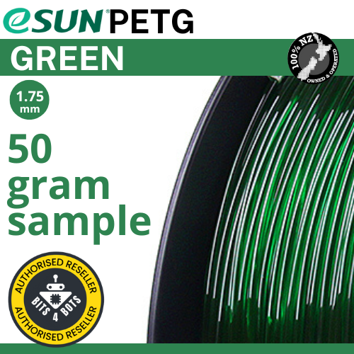 50 gram sample - eSun PETG Green 1.75mm Filament