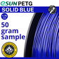 50 gram sample - eSun PETG  Solid Blue 1.75mm Filament