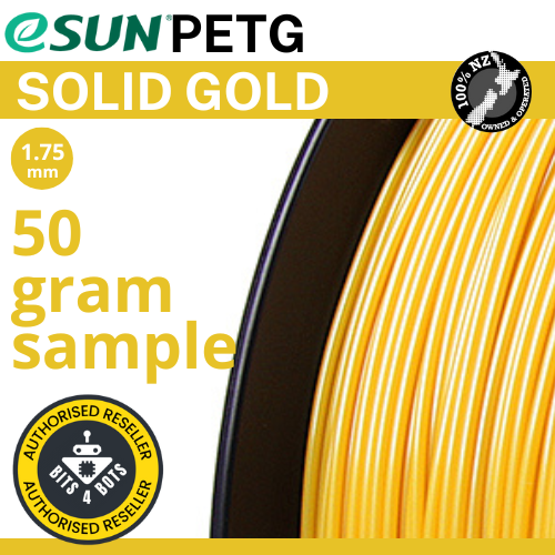 50 gram sample - eSun PETG Solid Gold 1.75mm Filament