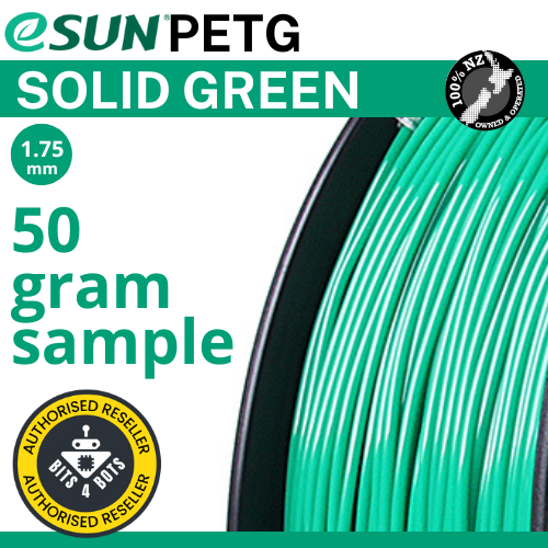 50 gram sample - eSun PETG Solid Green 1.75mm Filament