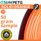 50 gram sample - eSun PETG Solid Orange 1.75mm Filament