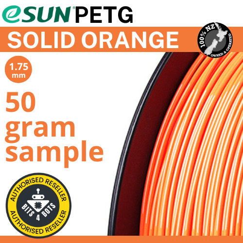 50 gram sample - eSun PETG Solid Orange 1.75mm Filament