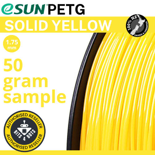 50 gram sample - eSun PETG Solid Yellow 1.75mm Filament