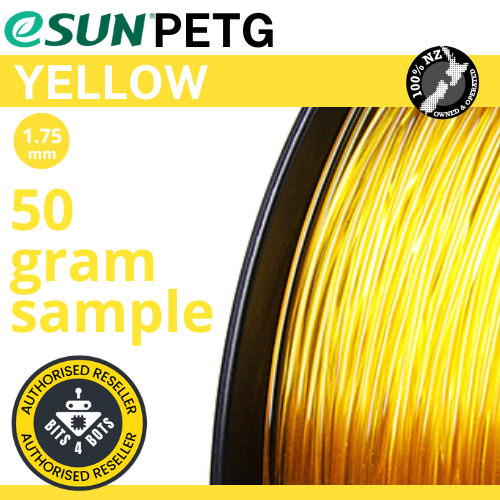 50 gram sample - eSun PETG Yellow 1.75mm Filament