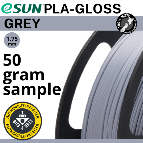 50 gram sample - eSun ePLA-Gloss Grey 1.75mm Filament