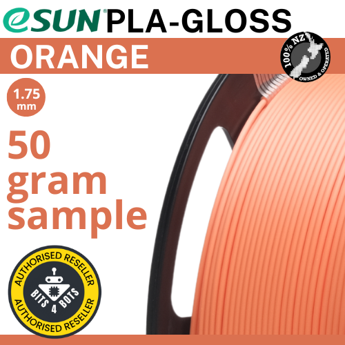50 gram sample - eSun ePLA-Gloss Orange 1.75mm Filament