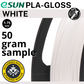 50 gram sample - eSun ePLA-Gloss White 1.75mm Filament