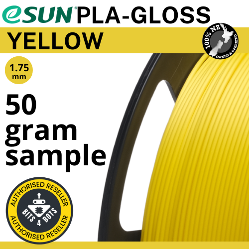 50 gram sample - eSun ePLA-Gloss Yellow 1.75mm Filament