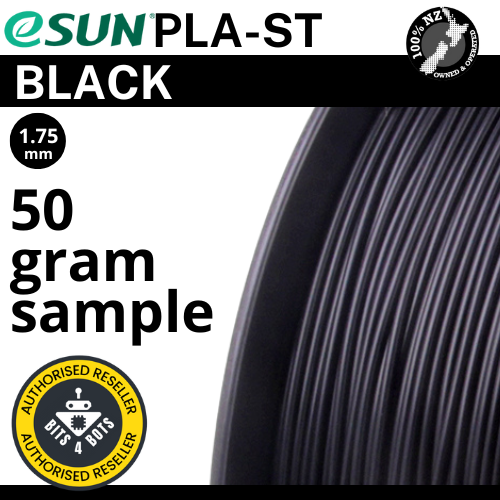 50 gram sample - eSun ePLA-ST Black 1.75mm Filament