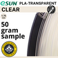 50 gram sample - eSun PLA Clear 1.75mm Filament