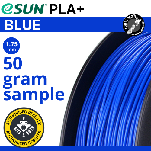 50 gram sample - eSun PLA+ Blue 1.75mm Filament