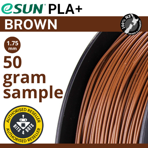 50 gram sample - eSun PLA+ Brown 1.75mm Filament