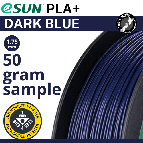 50 gram sample - eSun PLA+ Dark Blue 1.75mm Filament
