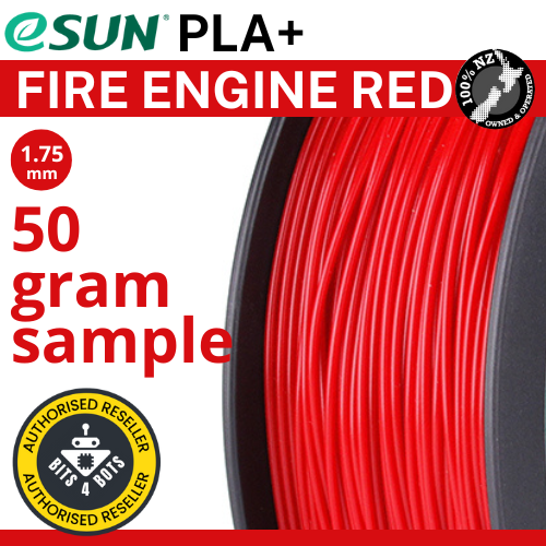50 gram sample - eSun PLA+ Fire Engine Red 1.75mm Filament