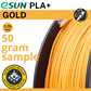 50 gram sample - eSun PLA+ Gold 1.75mm Filament