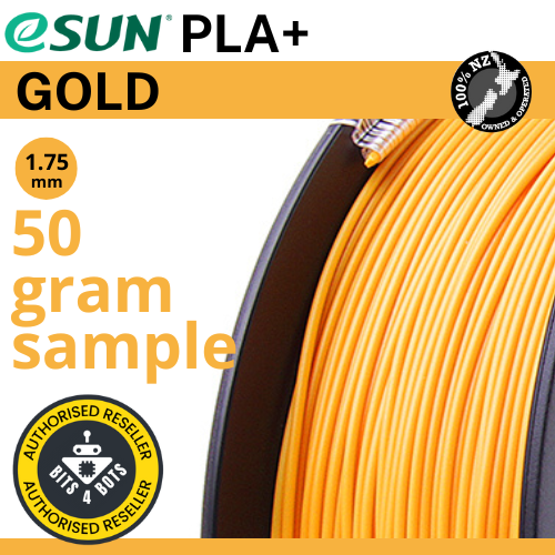 50 gram sample - eSun PLA+ Gold 1.75mm Filament