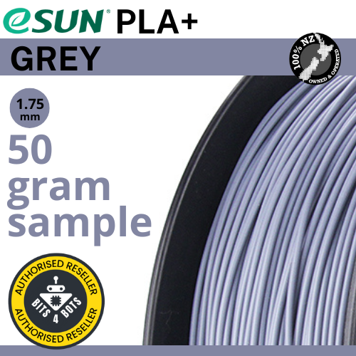 50 gram sample - eSun PLA+ Grey 1.75mm Filament